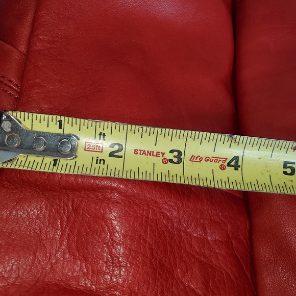 B Makowski Red Satchel w/Silver Garnishment over t - Picture 13 of 14